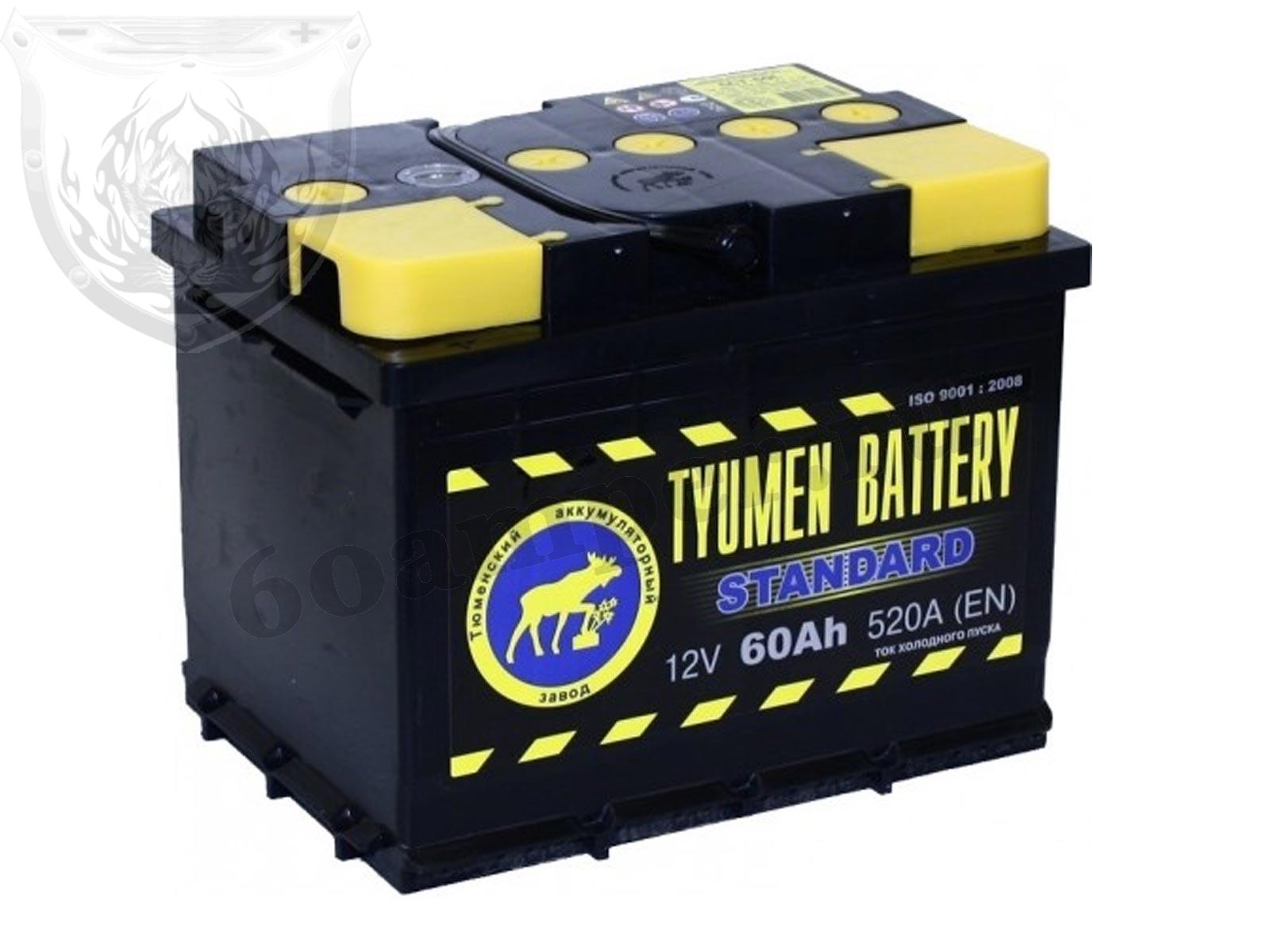 Изображение Аккумулятор Тюмень 60 А*ч Обратный STANDARD : №3